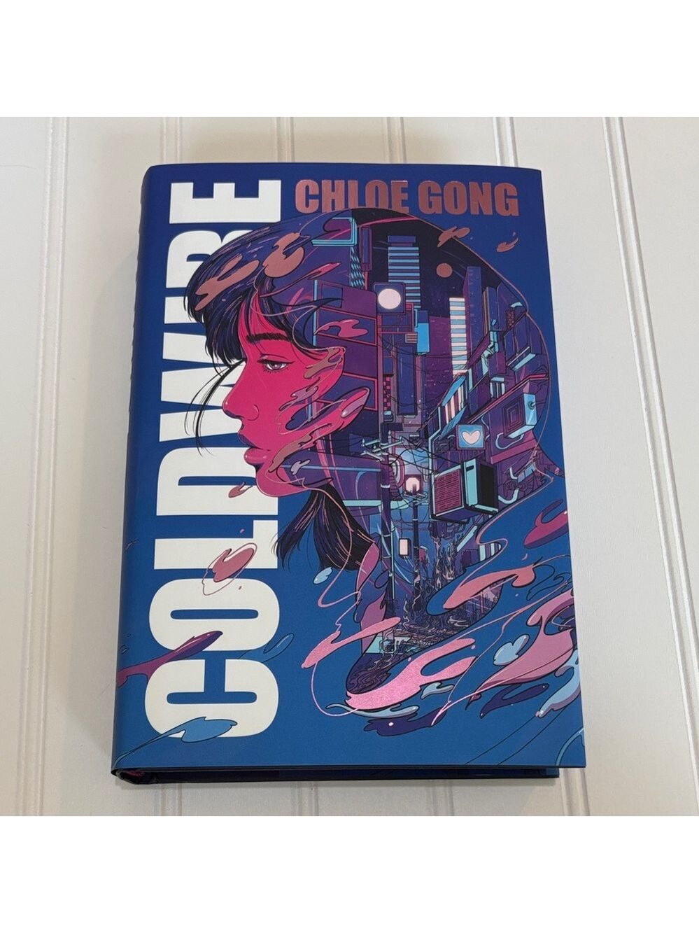 Chloe Gong 'Coldwire' Book - Blue and Pink Cover